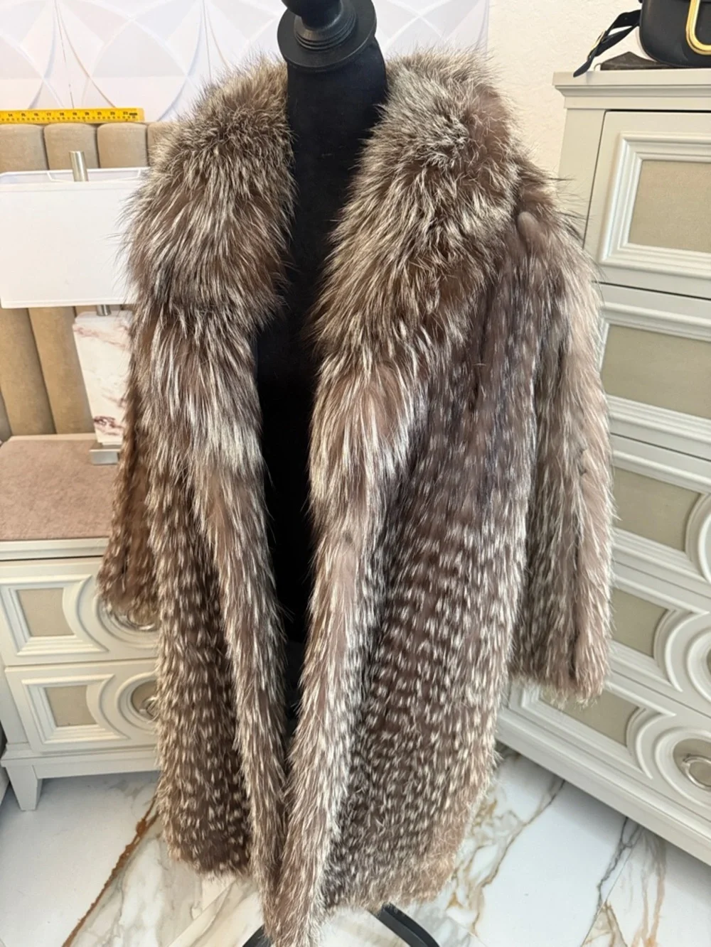 SAGA FURS SAGA FOX FUR SEMILONG COAT